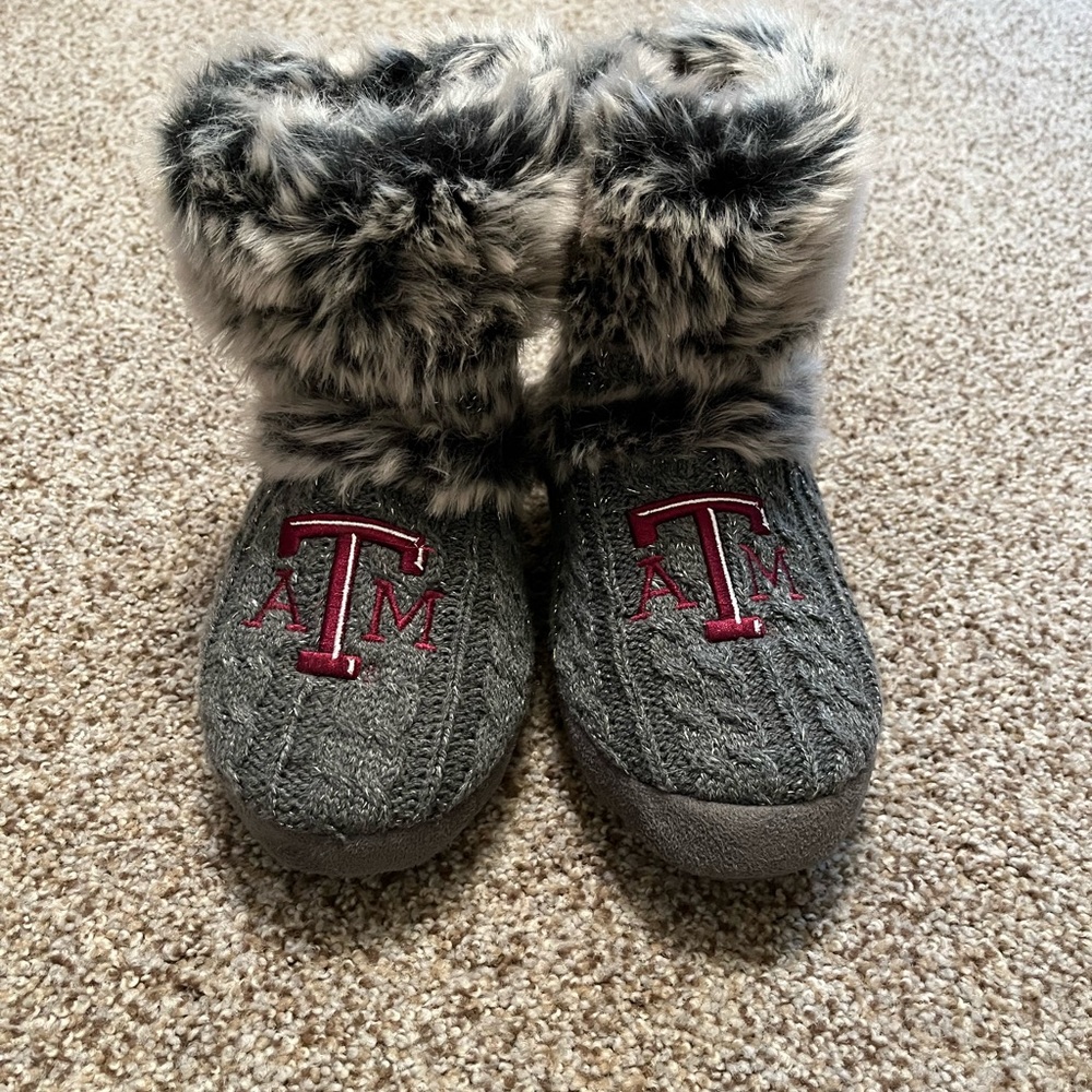 Texas Aggie A&M slippers booties
